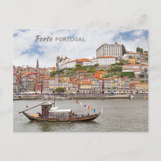 Aangepaste tekst Porto Portugal Briefkaart (Voorkant)
