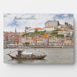 Aangepaste tekst Porto Portugal Fotoplaat