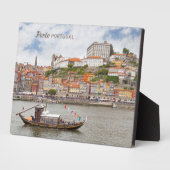 Aangepaste tekst Porto Portugal Fotoplaat (Zijkant)