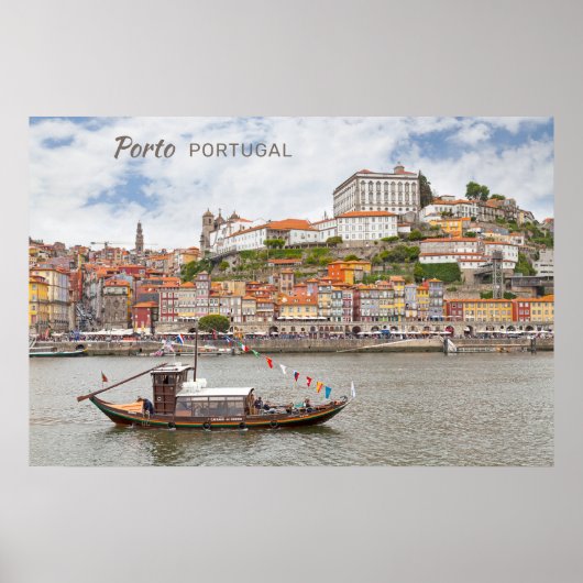 Aangepaste tekst Porto Portugal Poster (Voorkant)