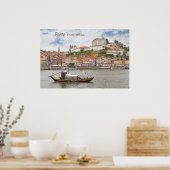 Aangepaste tekst Porto Portugal Poster (Keuken)