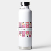 Aangepaste tekst potlood leraar waterfles (Rechts)