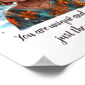 Aangepaste tekst prachtig Afrikaans-Amerikaans mei Poster (Hoek)