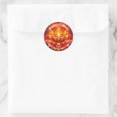 Aangepaste tekst, Prettig Divali Ronde Sticker (Tas)