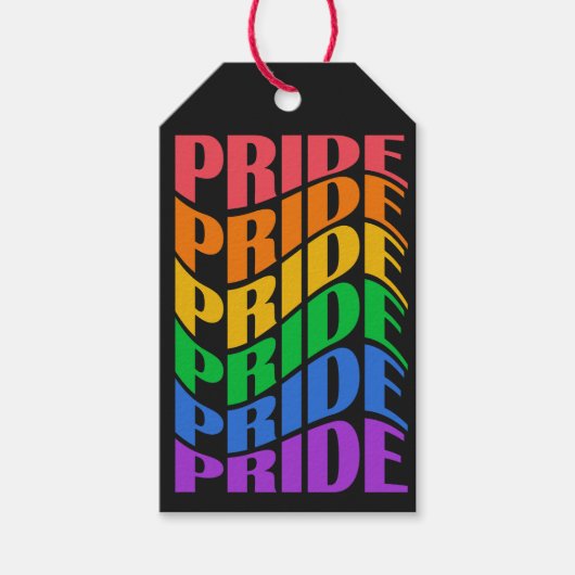 Aangepaste Tekst Pride Cadeaulabel (Voorkant)