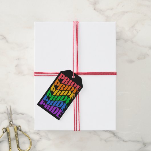 Aangepaste Tekst Pride Cadeaulabel (Met Touw)