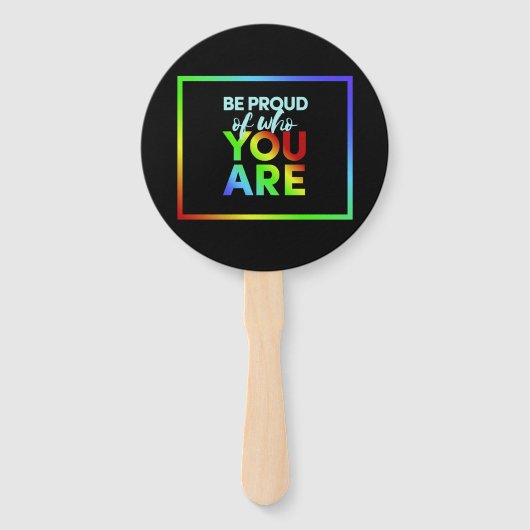 Aangepaste tekst Pride hand fans Handwaaier (Voorkant)