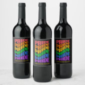 Aangepaste Tekst Pride Wijn Etiket (Flessen)