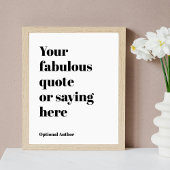 Aangepaste tekst, prijsopgave, songtekst Poster