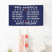 Aangepaste tekst Pro-America Anti-Trump Spandoek (Insitu)