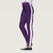 Aangepaste tekst Promotioneel Paars en Wit Leggings (Links)