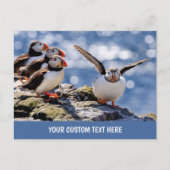 Aangepaste tekst Puffin-briefkaart Briefkaart (Voorkant)