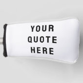 Aangepaste Tekst Putter Op Maat Golfheadcover (Voorkant)