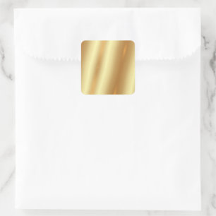 Aangepaste tekst QR-code upload logo glamour goud Vierkante Sticker
