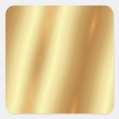Aangepaste tekst QR-code upload logo glamour goud Vierkante Sticker (Voorkant)