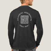Aangepaste tekst QR-code Uw promotionele code Tri-Blend Shirt (Achterkant volledig)
