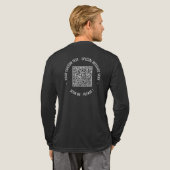 Aangepaste tekst QR-code Uw promotionele code Tri-Blend Shirt (Achterkant)