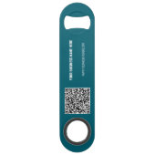 Aangepaste tekst QR-codebalk Key Sjabloon Speed Flessenopener (Achterkant)