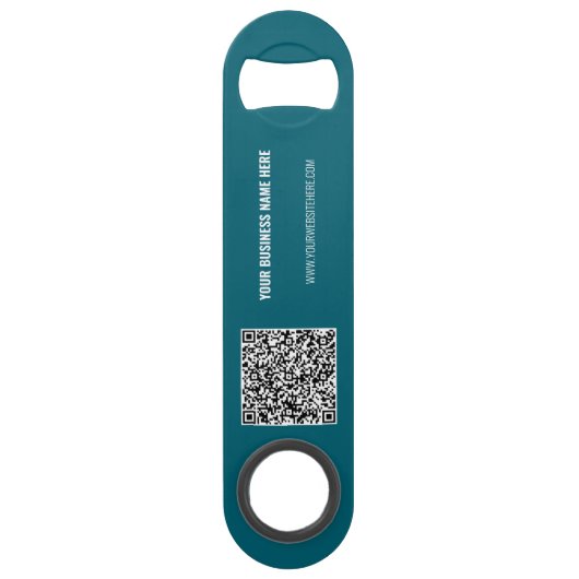 Aangepaste tekst QR-codebalk Key Sjabloon Speed Flessenopener (Achterkant)