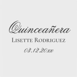 Aangepaste tekst Quinceanera Sticker