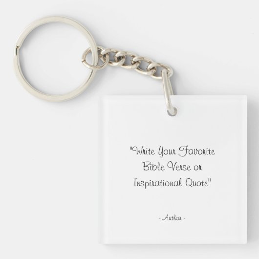 Aangepaste tekst quote  sleutelhanger (Voorkant)
