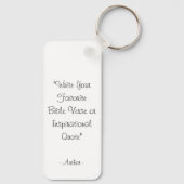 Aangepaste tekst quote  sleutelhanger (Achterkant)