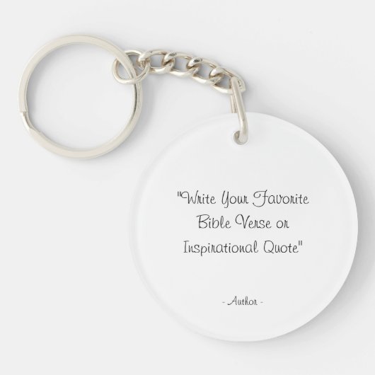 Aangepaste tekst quote  sleutelhanger (Voorkant)