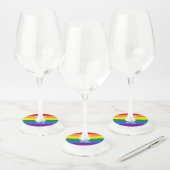 Aangepaste tekst Rainbow Flag wijnglas labels (Set)