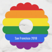 Aangepaste tekst Rainbow Flag wijnglas labels (Achterkant)