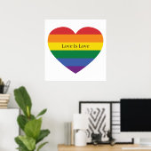 Aangepaste tekst Rainbow Heart Poster (Thuiskantoor)
