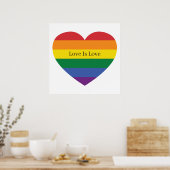 Aangepaste tekst Rainbow Heart Poster (Keuken)