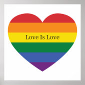 Aangepaste tekst Rainbow Heart Poster (Voorkant)