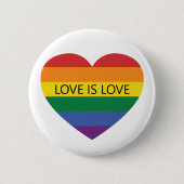 Aangepaste tekst Rainbow Love Ronde Button 5,7 Cm (Voorkant)