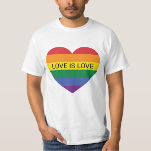 Aangepaste tekst Rainbow Love T-shirt