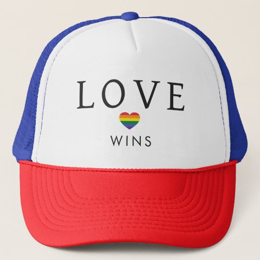 Aangepaste tekst regenboog LIEFDE Trucker Pet (Voorkant)
