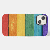 Aangepaste tekst Regenboog telefoonhoesjes iPhone Hoesje (Achterkant horizontaal)