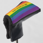 Aangepaste tekst Regenboog Vlag Golfheadcover (3/4 voorkant)