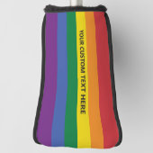 Aangepaste tekst Regenboog Vlag Golfheadcover (Draai 90)