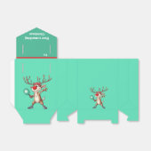 Aangepaste tekst Rendier Rally Pickleball Bedankdoosjes (Uitgevouwen)