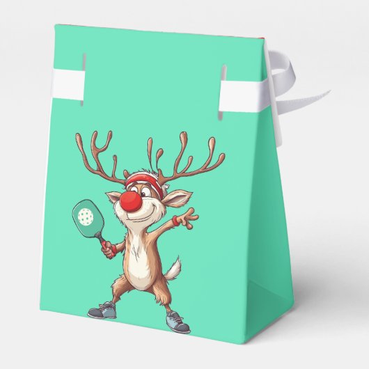 Aangepaste tekst Rendier Rally Pickleball Bedankdoosjes (Achterkant)