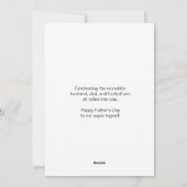 Aangepaste tekst Retro Football Lover Vaderdag Feestdagenkaart (Achterkant)