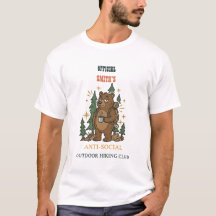 Aangepaste tekst Retro kampeerbeer T-shirt