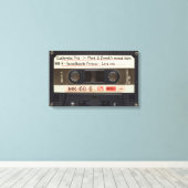 Aangepaste tekst / Retro Love Music Cassette Mixta Canvas Afdruk (Insitu (Houten vloer))