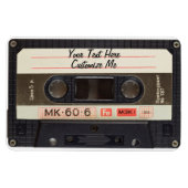 Aangepaste tekst / Retro Love Music Cassette Mixta Magneet (Horizontaal)