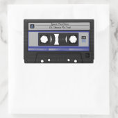 Aangepaste tekst / Retro Love Music Cassette Mixta Rechthoekige Sticker (Tas)