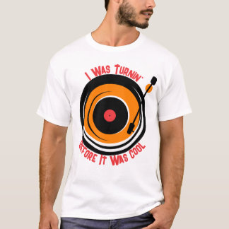 Aangepaste tekst retro muziek draaitafel vinyl LP  T-shirt
