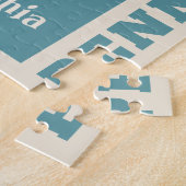 Aangepaste tekst Retro Philadelphia Legpuzzel (Zijkant)