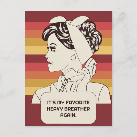 Aangepaste tekst Retro Woman Briefkaart (Voorkant)