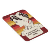 Aangepaste tekst Retro Woman Magneet (Rechterzijde)