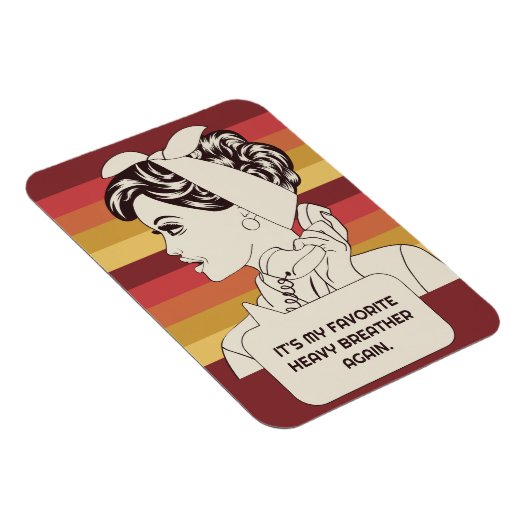 Aangepaste tekst Retro Woman Magneet (Rechterzijde)